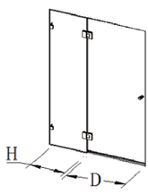Frameless Fixed and Swing, Hinged Bath Shower Screen, 10mm glass.